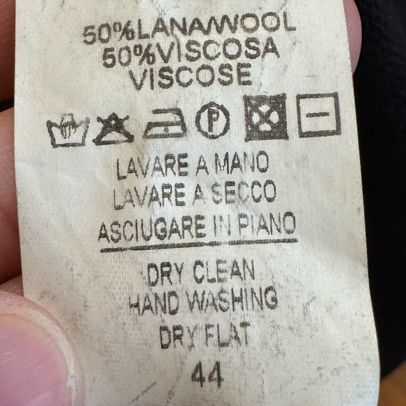 ALPHA MASSIMO REBECCHI Sweater Knit Wool Blend Dress Size 44 / M Black Pullover - Picture 11 of 11